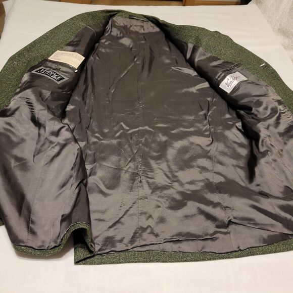 Versace Classic V2 Vintage Men's Two-piece Suit Wool Silk Olive Green Size 42R - Picture 7 of 16